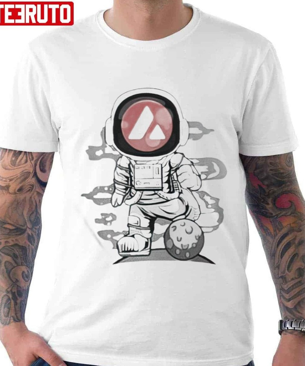 Astronaut Avalanche Coin Avax To The Moon Cryptocurrency Unisex T-Shirt