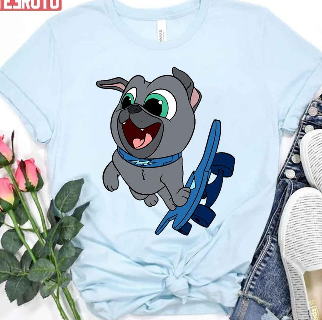 Skateboarding Puppy Dog Pals Cute Unisex T-Shirt