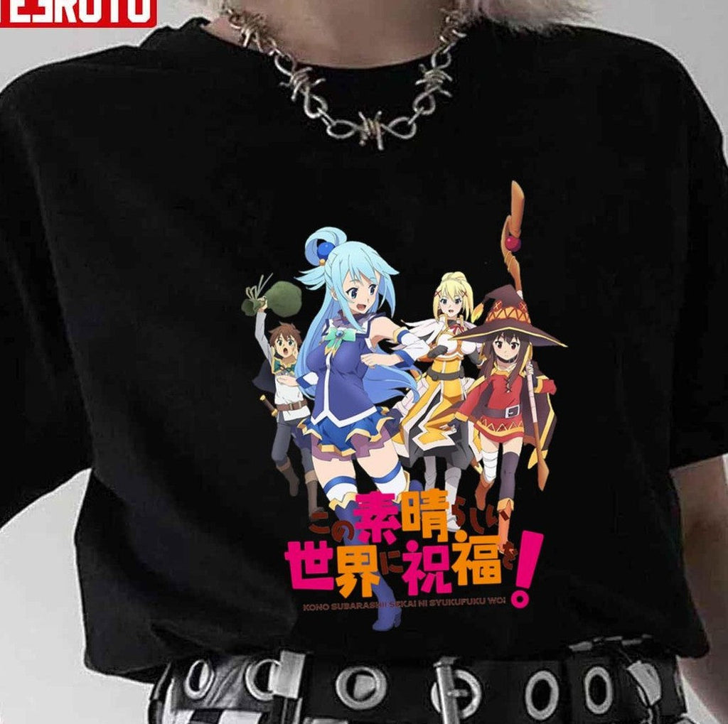 Anime Kono Subarashii Sekai Ni Shukufuku Wo Characters Unisex T-shirt