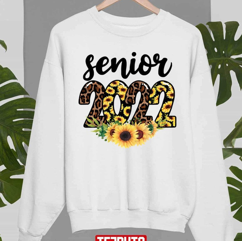 Senior 2022 Sunflower Leopard Unisex T-Shirt