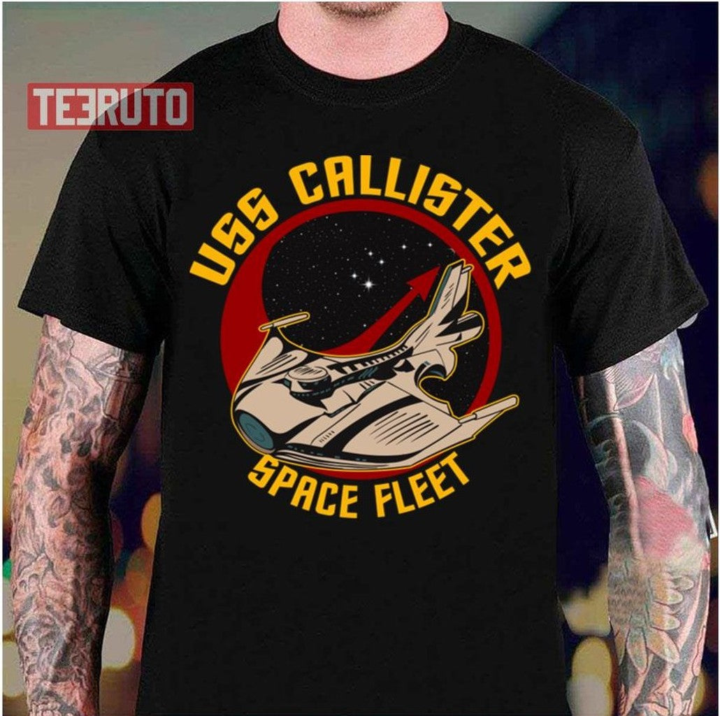 Space Fleet Uss Callister Round Black Mirror Unisex T-Shirt