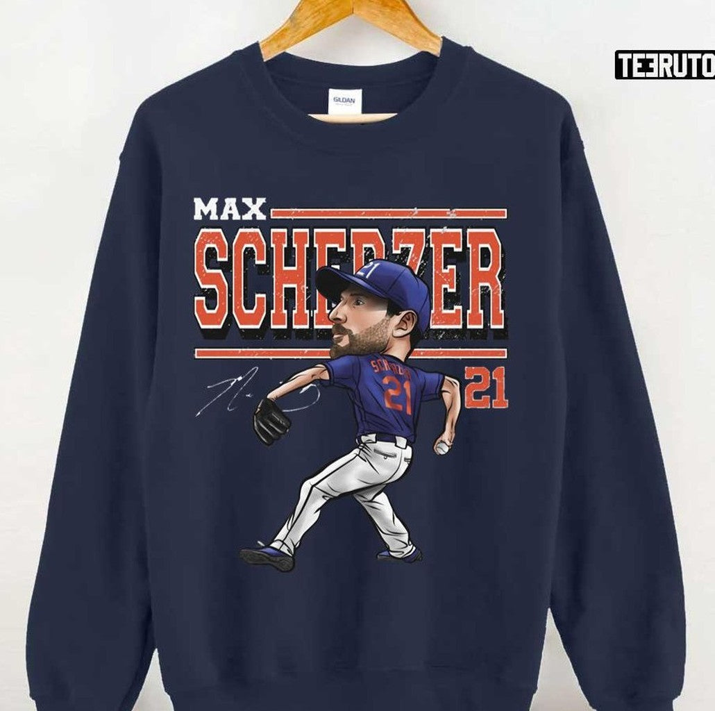Player 21 Max Scherzer Cartoon Baseball Unisex Sweatshirt