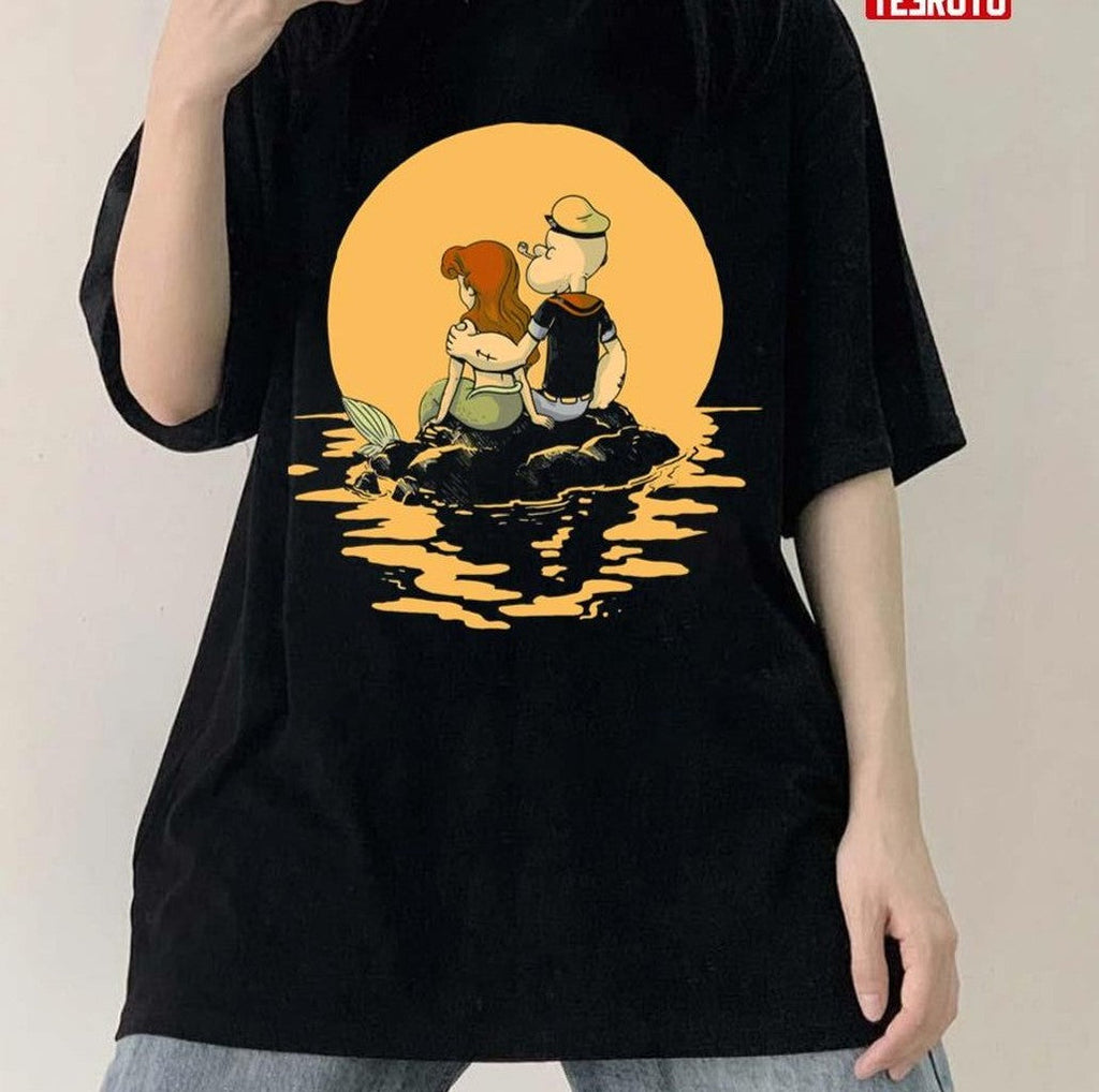Popeye The Sailor X Ariel The Little Mermaid Unisex Sweatshirt