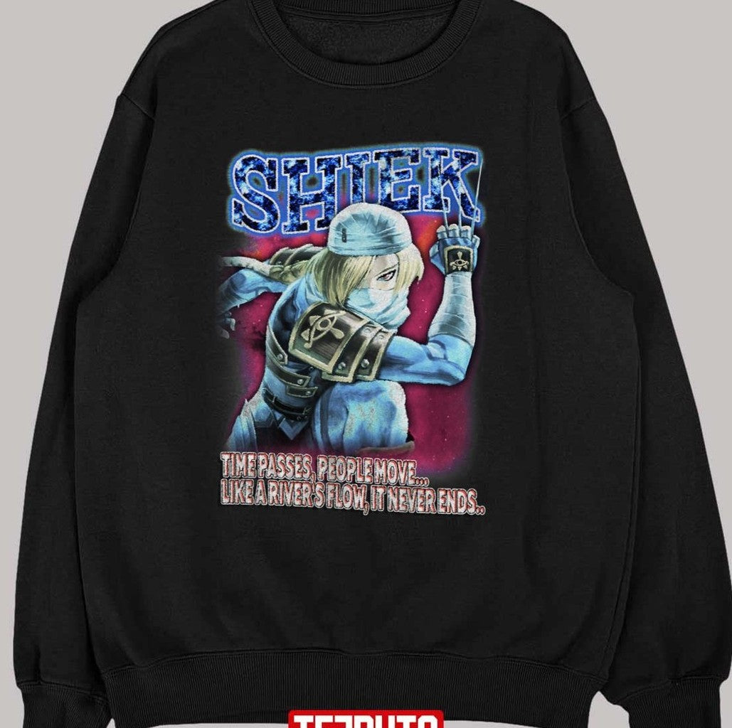 Shiek Ninja Warrior Time Passes People Move Like A River's Flow Vintage Unisex T-shirt
