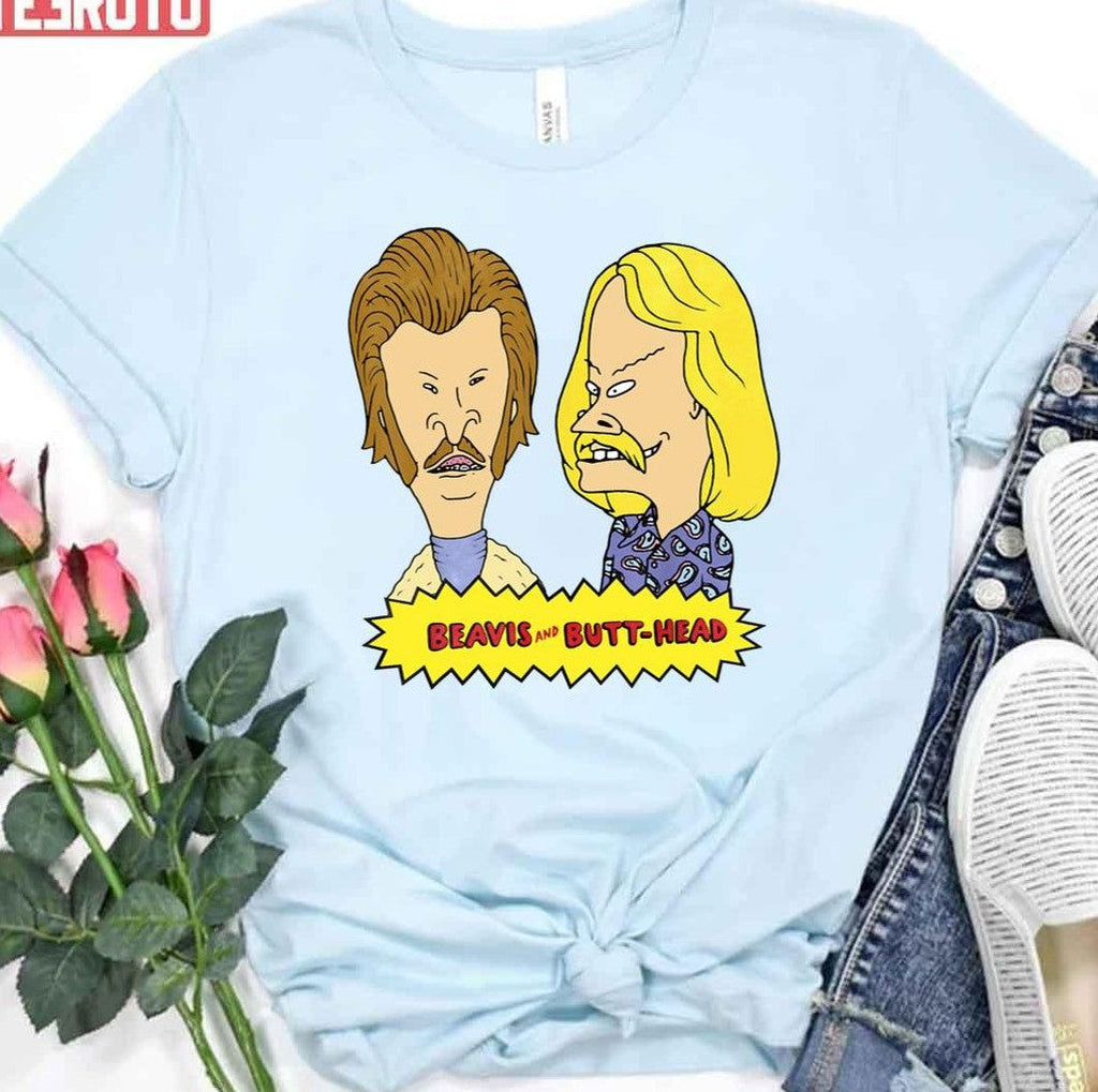 Seventies Mustaches Beavis And Butthead Unisex T-Shirt