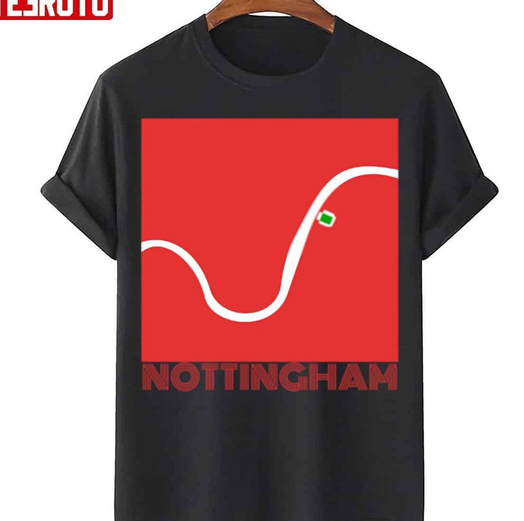 Nottingham Forest River Map Unisex T-Shirt