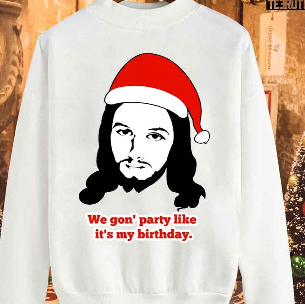Birthday Jesus Rapper Meme Christmas Unisex Sweatshirt