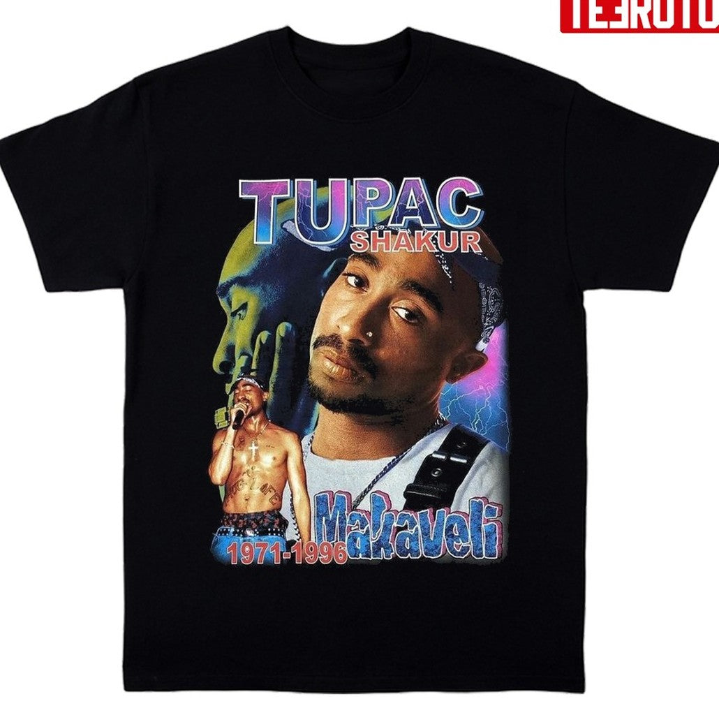 2pac Makaveli 90s Design Rap Music Unisex T-Shirt