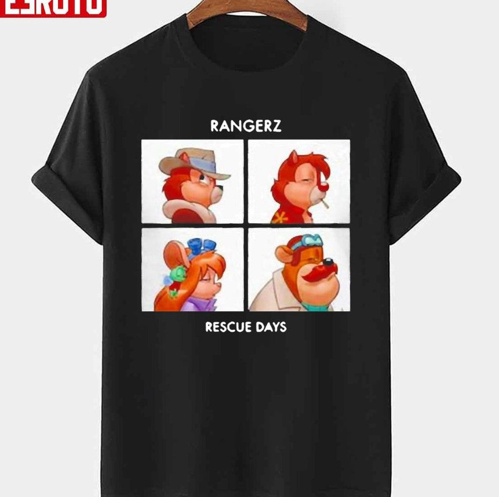 Rangerz Rescue Days Gorillaz Inspired Rescue Rangers 90s Unisex T-shirt