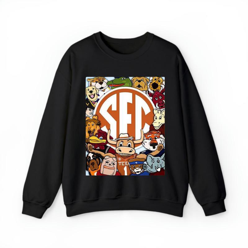 College Football Team Sweatshirt, SEC South Eastern Conference Mascots Sweatshirt, SEC Unisex Mascot Sweatshirt, Vintage Graphic Tees, Vintage Crewnec