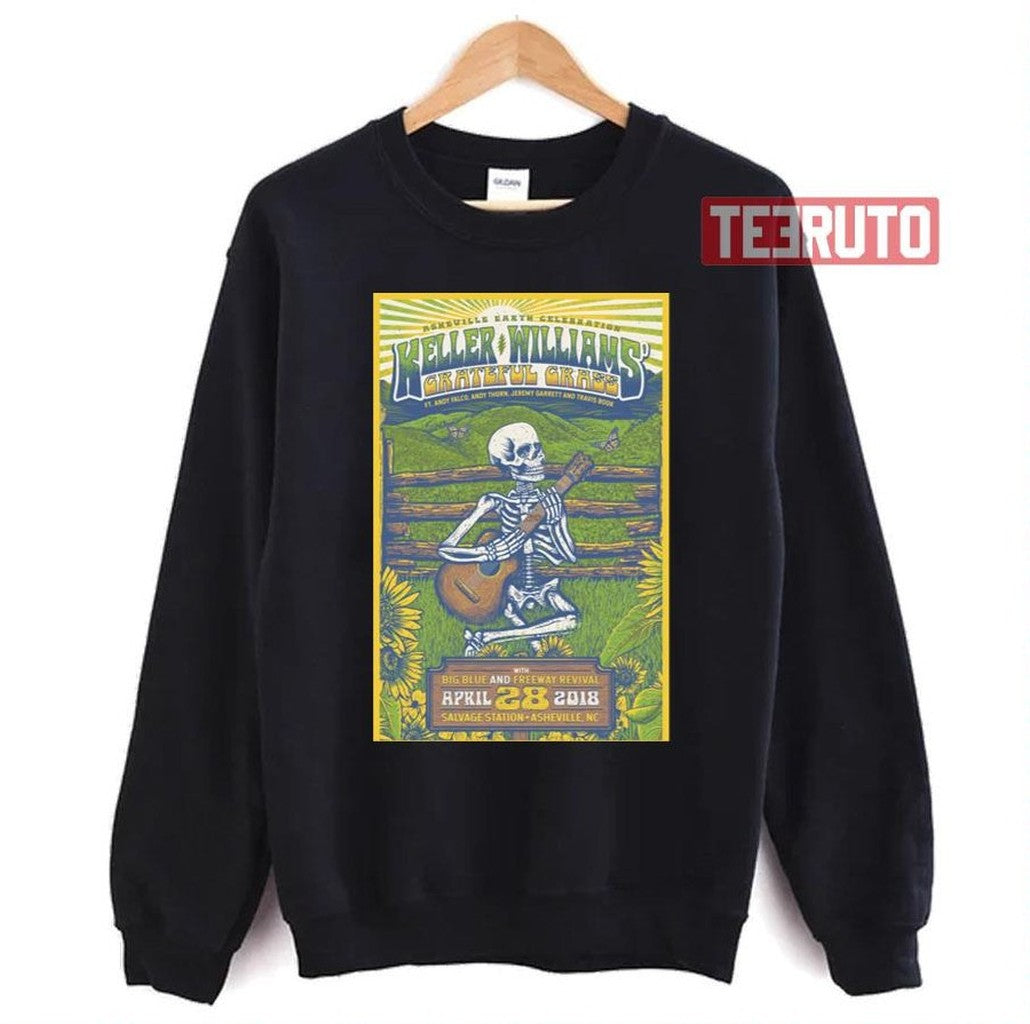 Art Keller Williams Grateful Grass With Big Blue And Freeway Revival Unisex T-Shirt