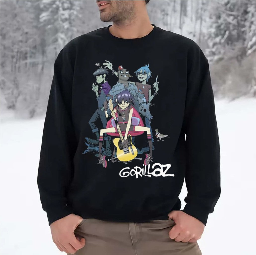 Music Cartoon Style Gorillaz Band Unisex Sweatshirt