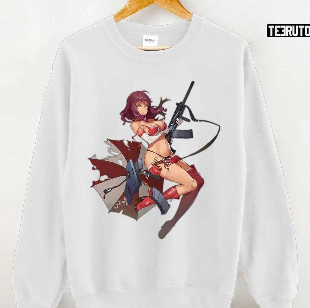 Saiga 12 Girl's Frontline Sexy Crimson Cruise Damaged Kancolle Unisex Hoodie