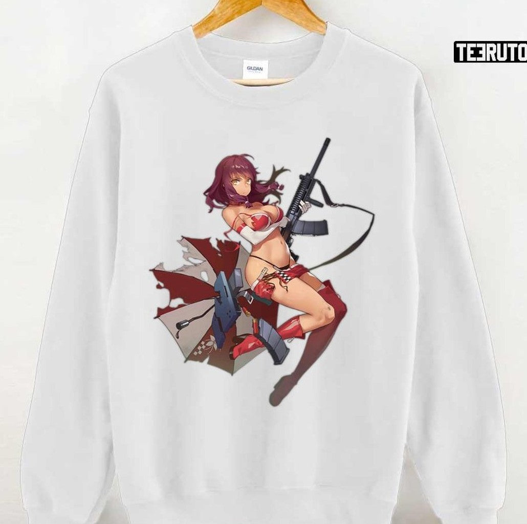 Saiga 12 Girl's Frontline Sexy Crimson Cruise Damaged Kancolle Unisex Hoodie