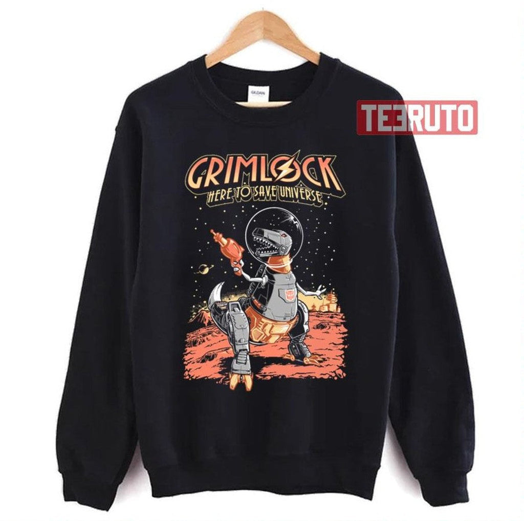 Space Pulp Robot Dinosaur Hero Unisex Sweatshirt