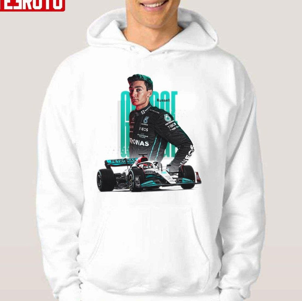 Art George Russell The Racing Pro Portrait F1 Unisex Hoodie