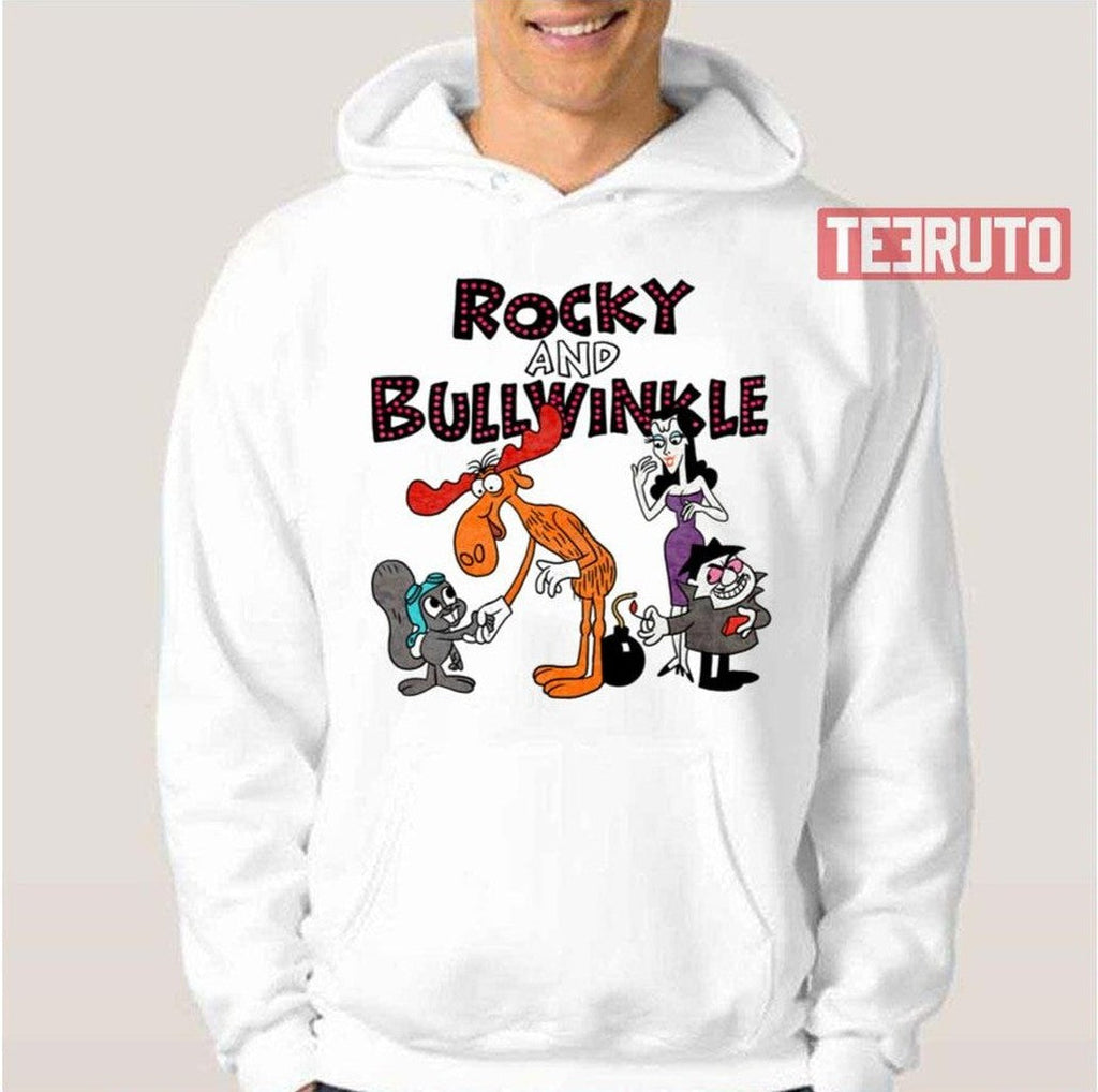 Natasha And Boris With Logotype Rocky And Bullwinkle Unisex T-Shirt