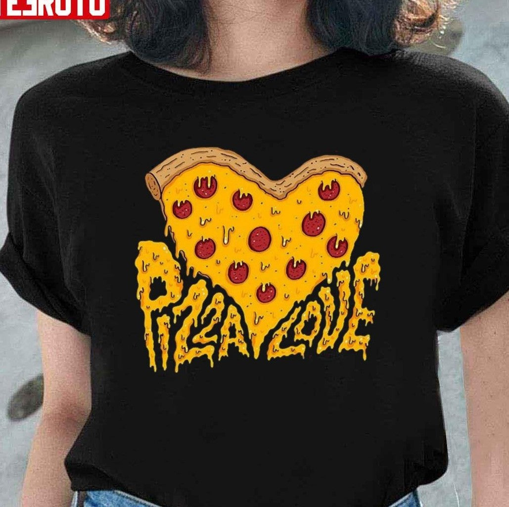 Pizza Is My Valentine Heart Unisex T-Shirt