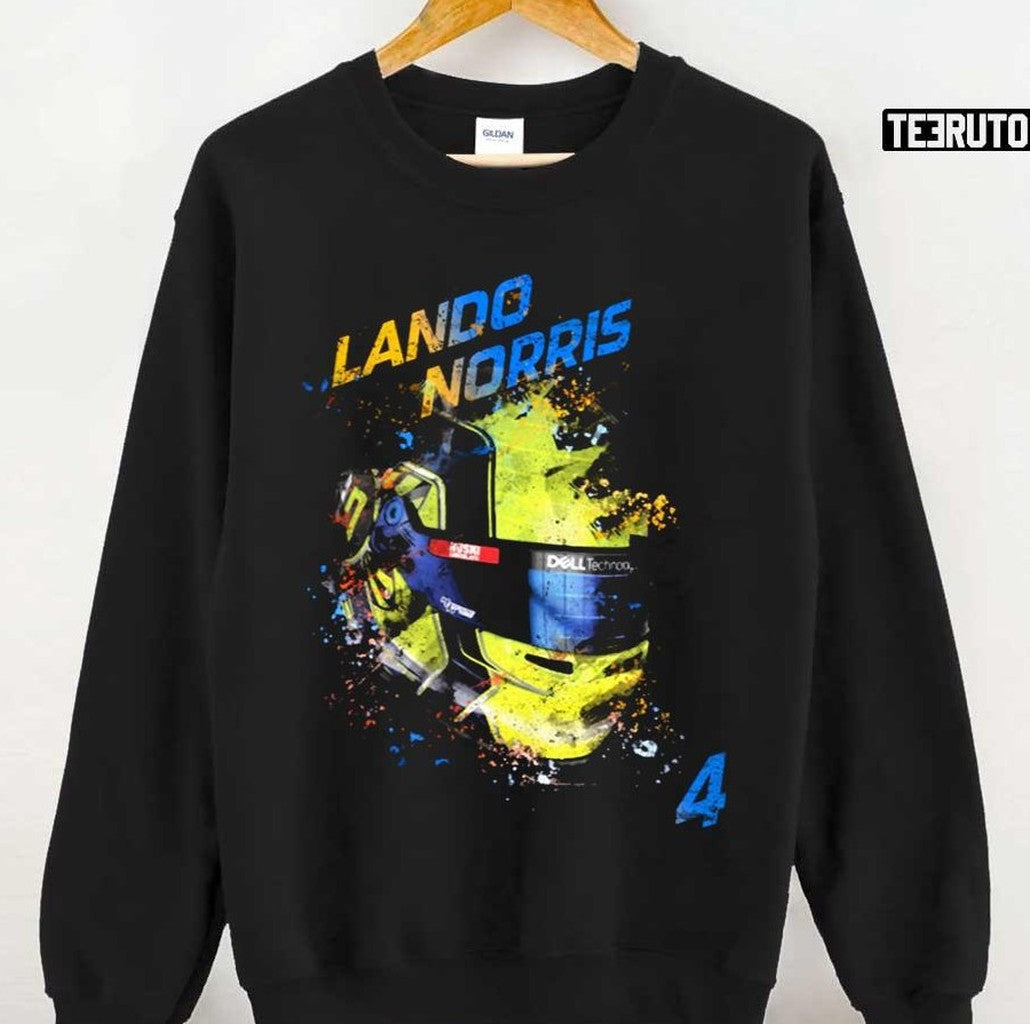Number 4 Helmet Design Lando Norris Unisex Sweatshirt