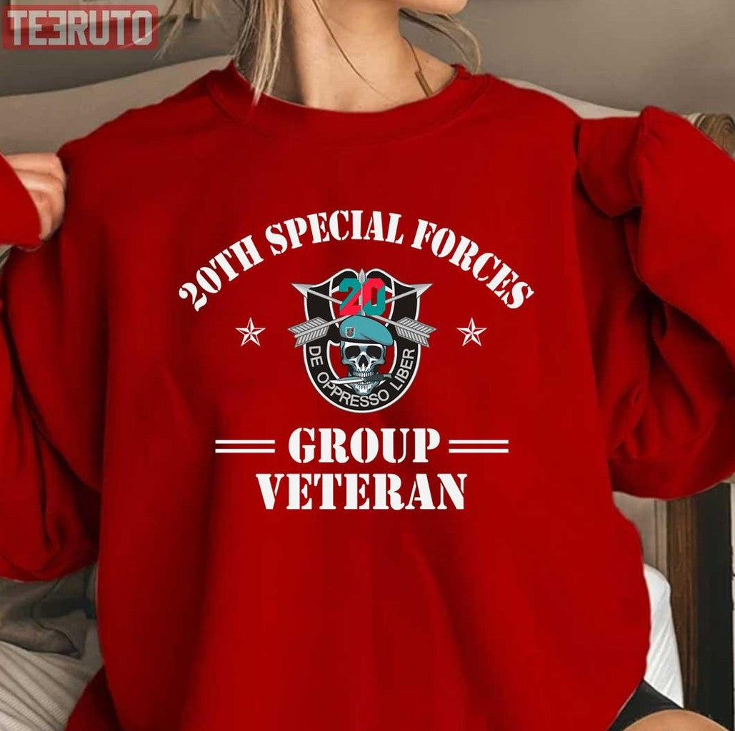 Proud Us Army 20th Special Forces Group Veteran Vintage Unisex T-Shirt