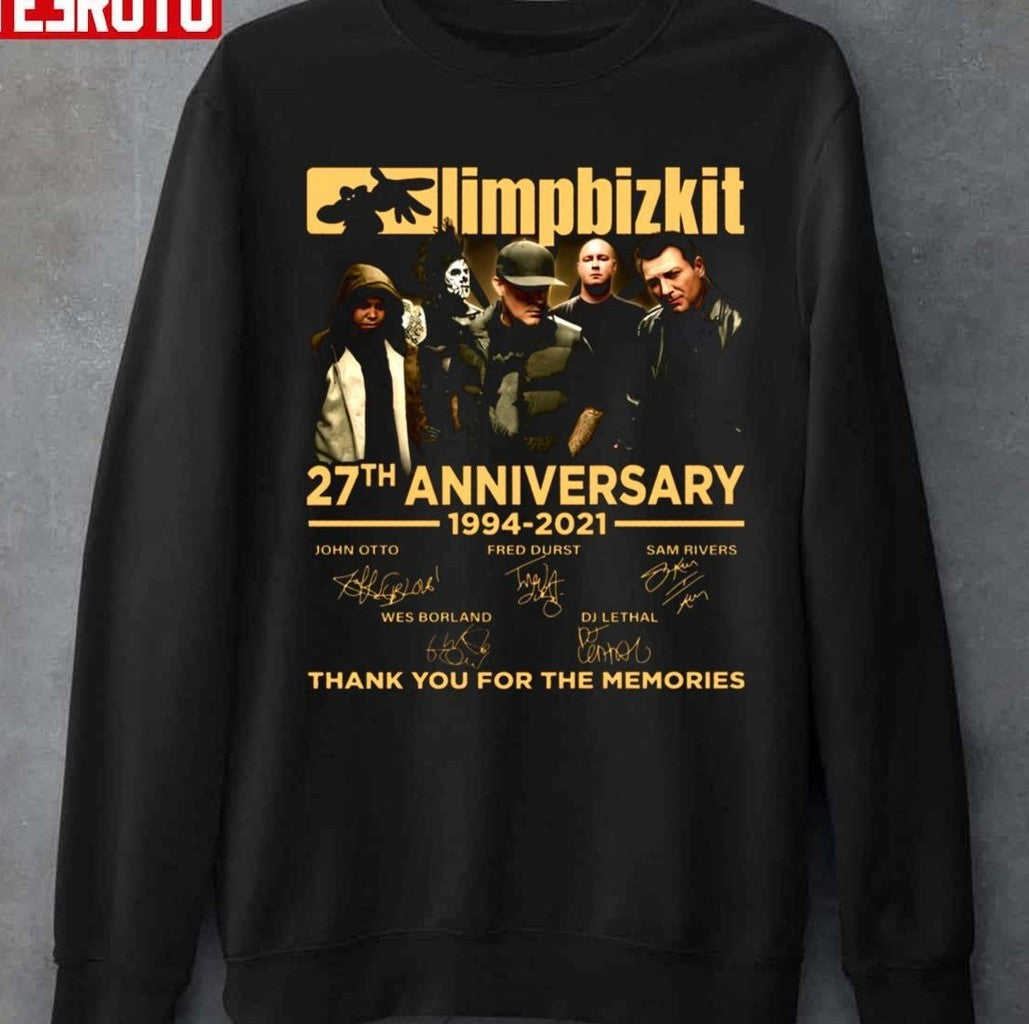 27th Anniversary 1994-2021 Limp Bizkit Thank You For The Memories Unisex T-Shirt