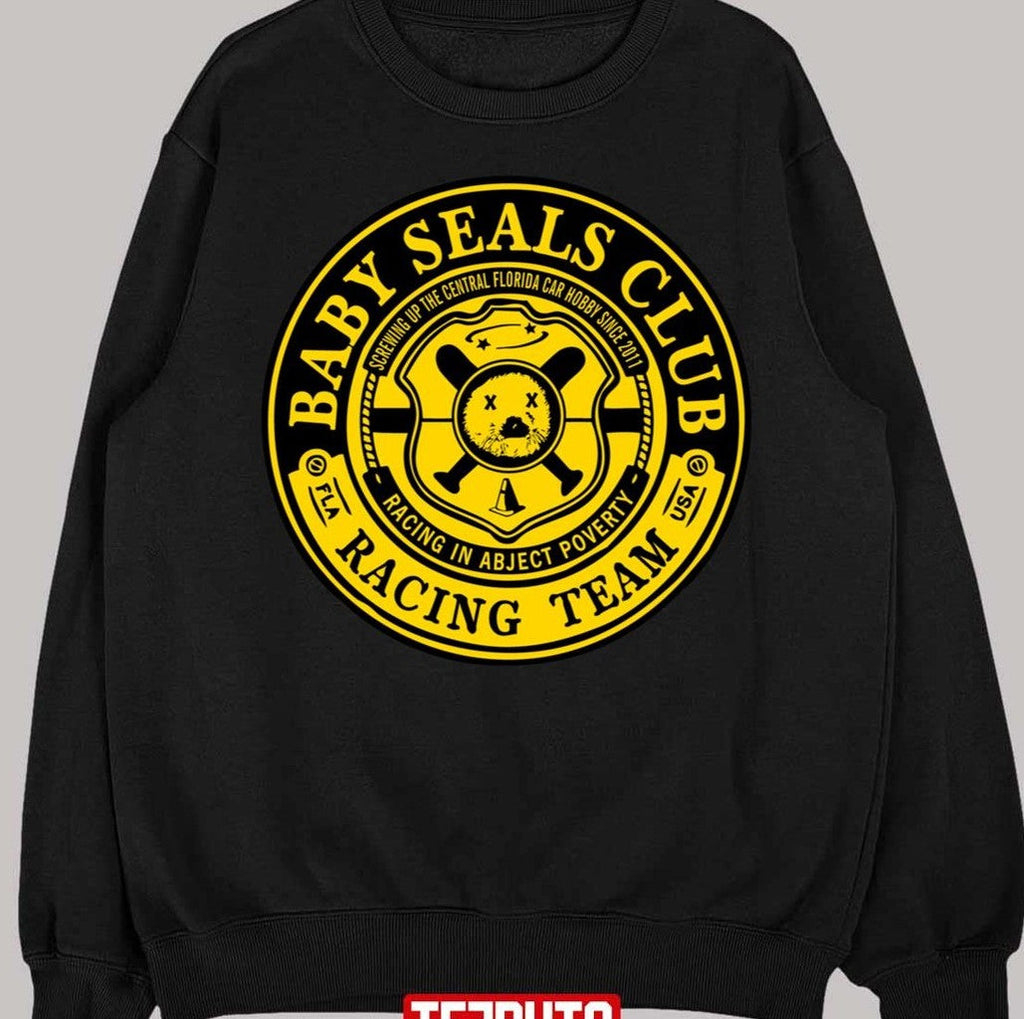 Baby Seals Club Racing Black Rallycross Unisex T-Shirt