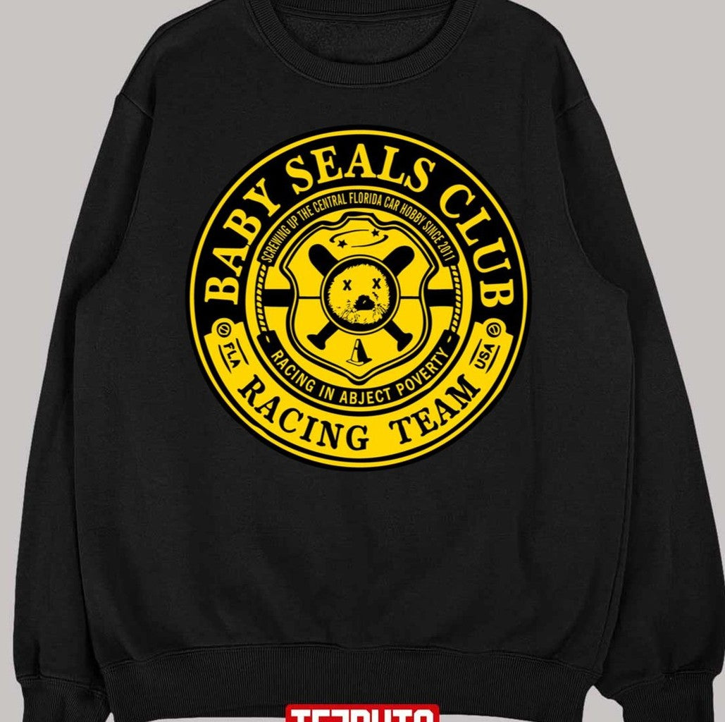 Baby Seals Club Racing Black Rallycross Unisex T-Shirt