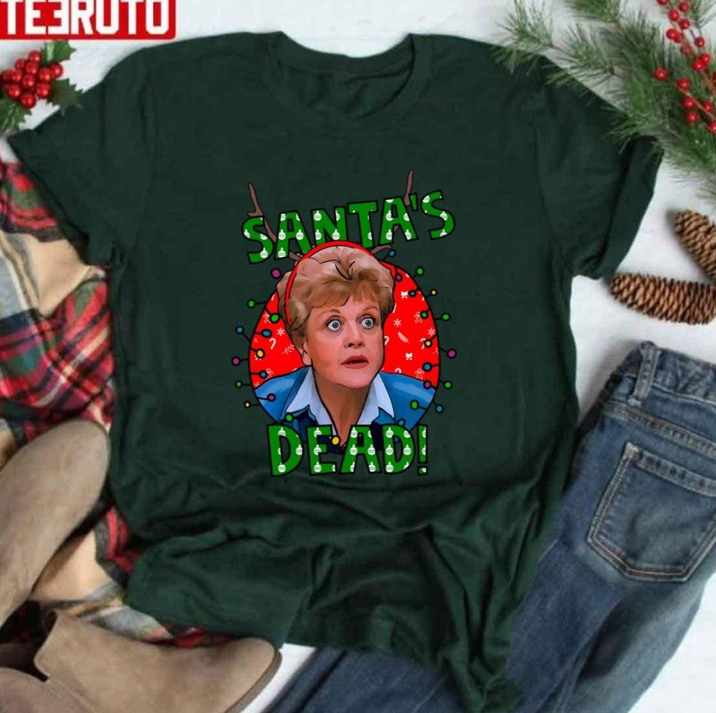 Murder She Wrote Santa's Dead Jessica Fletcher Christmas Unisex Sweatshirt