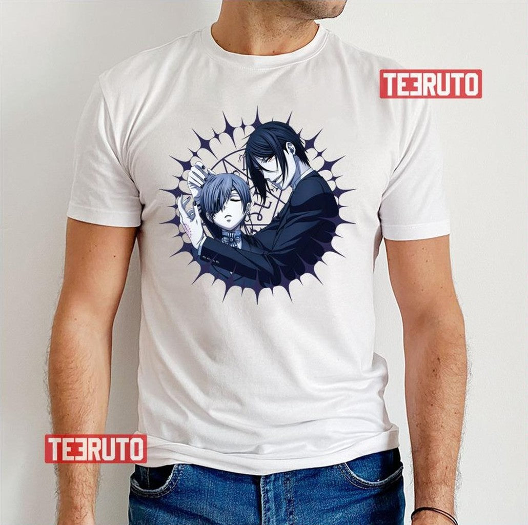Black Butler Sebastian And Ciel Pentagram Unisex T-Shirt