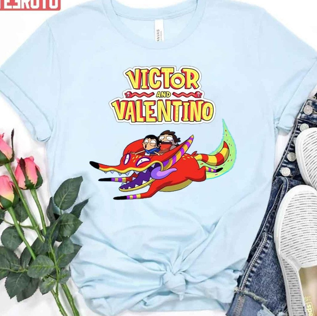 Riding Funny Fox Victor And Valentino Unisex T-Shirt