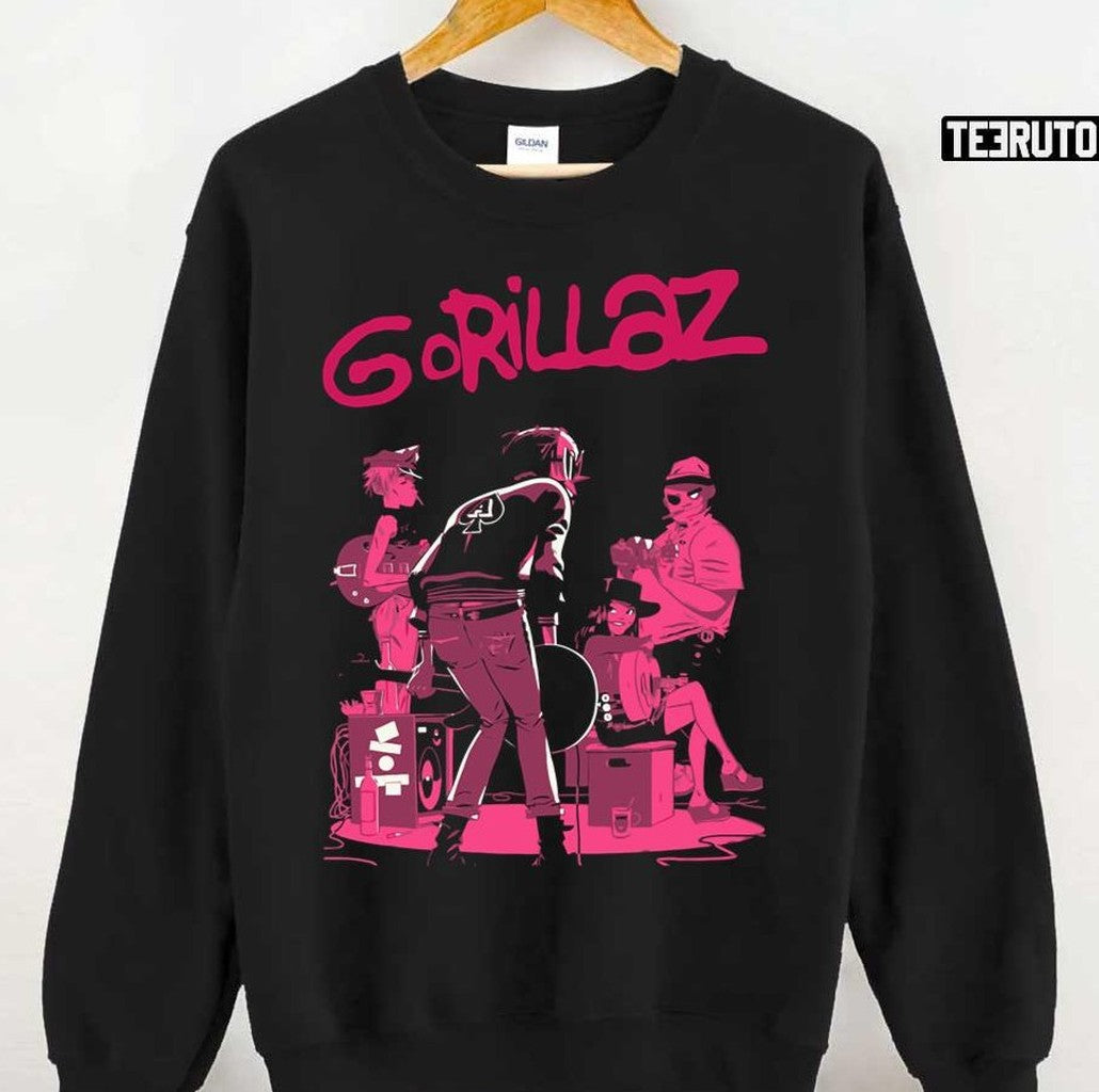 Pink Art Gorillaz Are An English Virtual Band Unisex T-Shirt