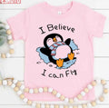 Snow Penguin I Believe I Can Fly Unisex T-Shirt
