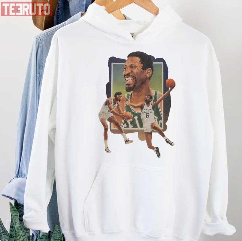 Bill Russell 8 Retro Basketball Player Unisex Hoodie