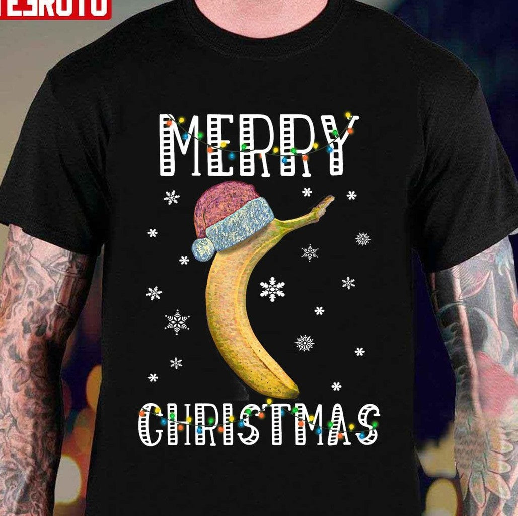Santa Banana Merry Christmas Unisex T-Shirt