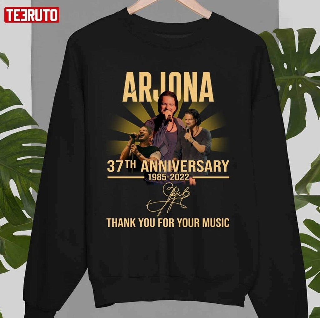 37th Anniversary Ricardo Arjona 1985 2022 Thank You For Memories Signature Unisex T-shirt