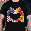 Spain Spanish Love Heart Shape Gesture Antiwar Peace Sign Unisex T-Shirt