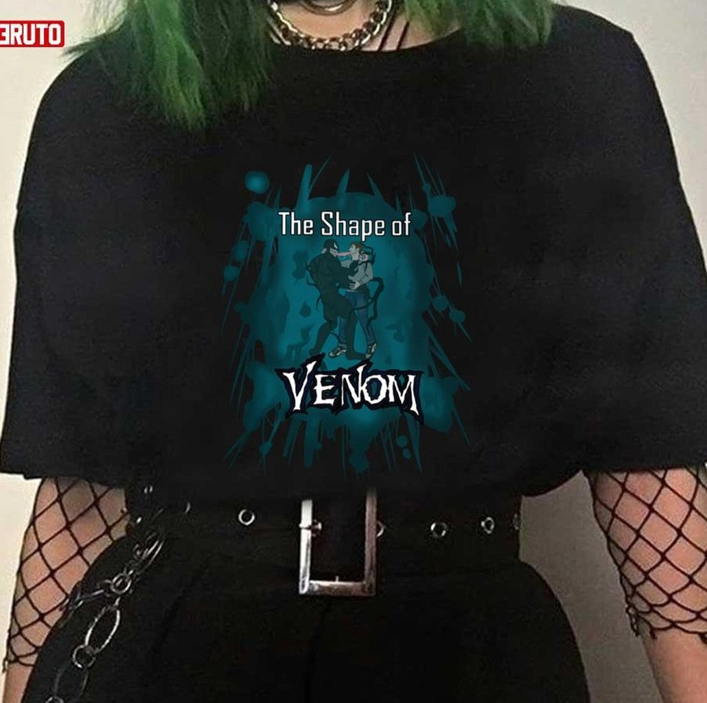 Parody The Shape of Water The Shape Of Venom Aqua Blue Unisex T-Shirt