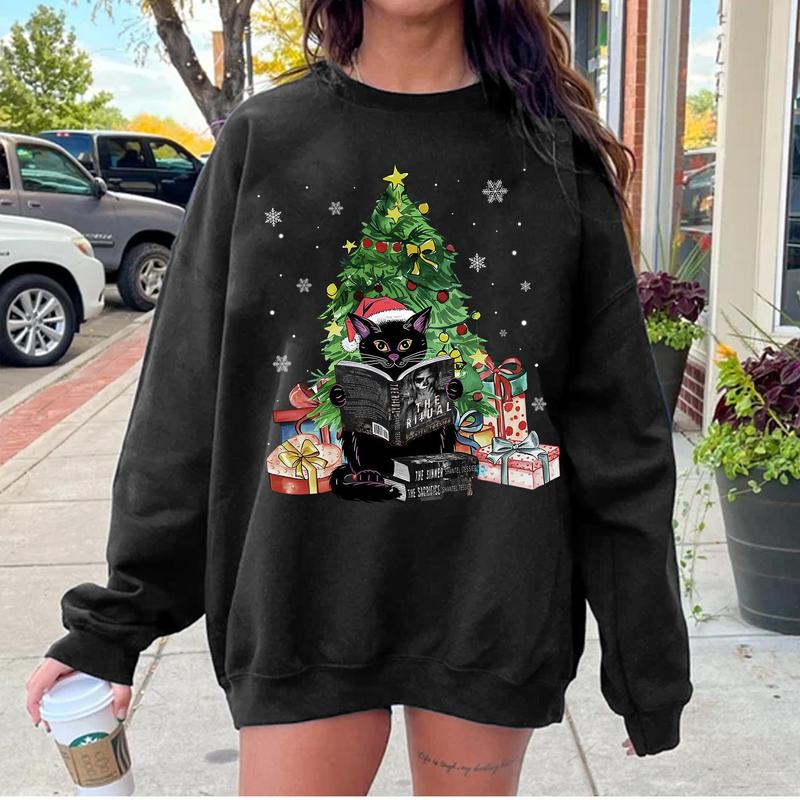Cute Black Cat The LORDS Series Book Christmas Sweatshirt, The Ritual Book Shirt, Shantel Tessier Merch, Dark Romance Shirt, Bookish Merch, Book Lover