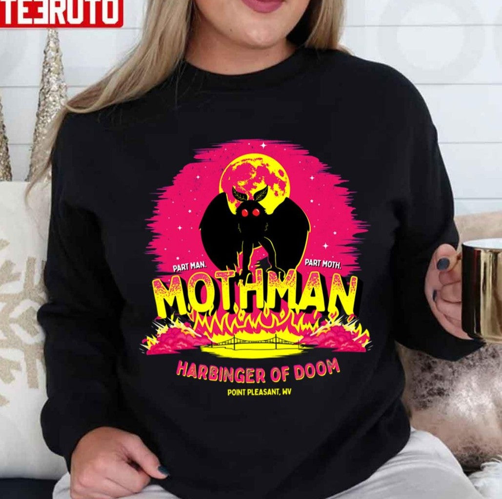 Mothman Art Mothman Harbinger Of Death Unisex Sweatshirt