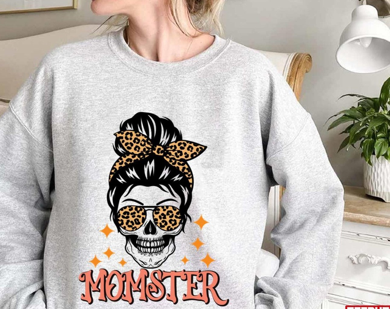 Mom Ster Skull Mom Design For Halloween Unisex Sweatshirt