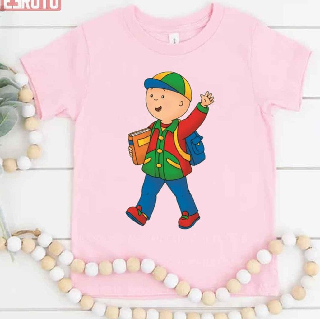 On His Way To School Caillou Unisex T-Shirt