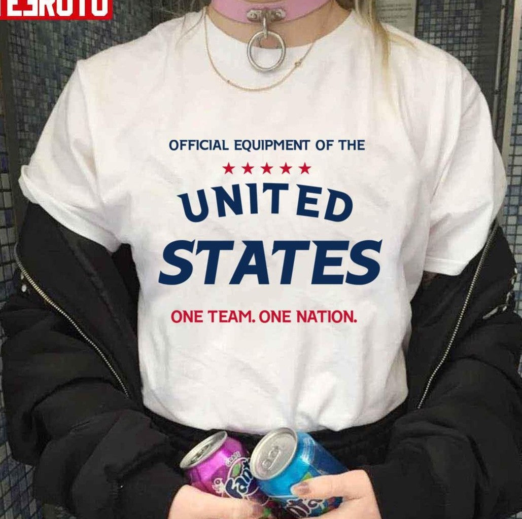 One Team One Nation United States National Soccer Team Qatar World Cup 2022 Unisex T-Shirt