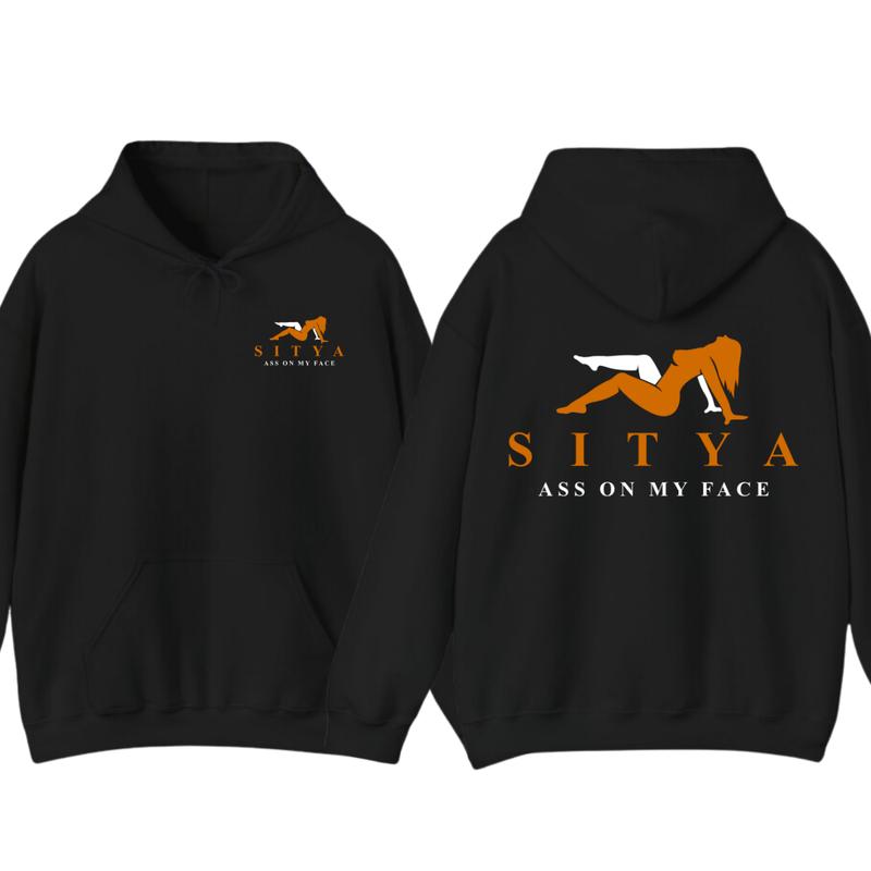 Sit On My Face Funny 2 Side Printed T-shirt Sweatshirt Hoodie, SITYA Shirt, Menswear Sweaters Underwear Tops Pullover Man Casual Long Sleeve Wetsuit