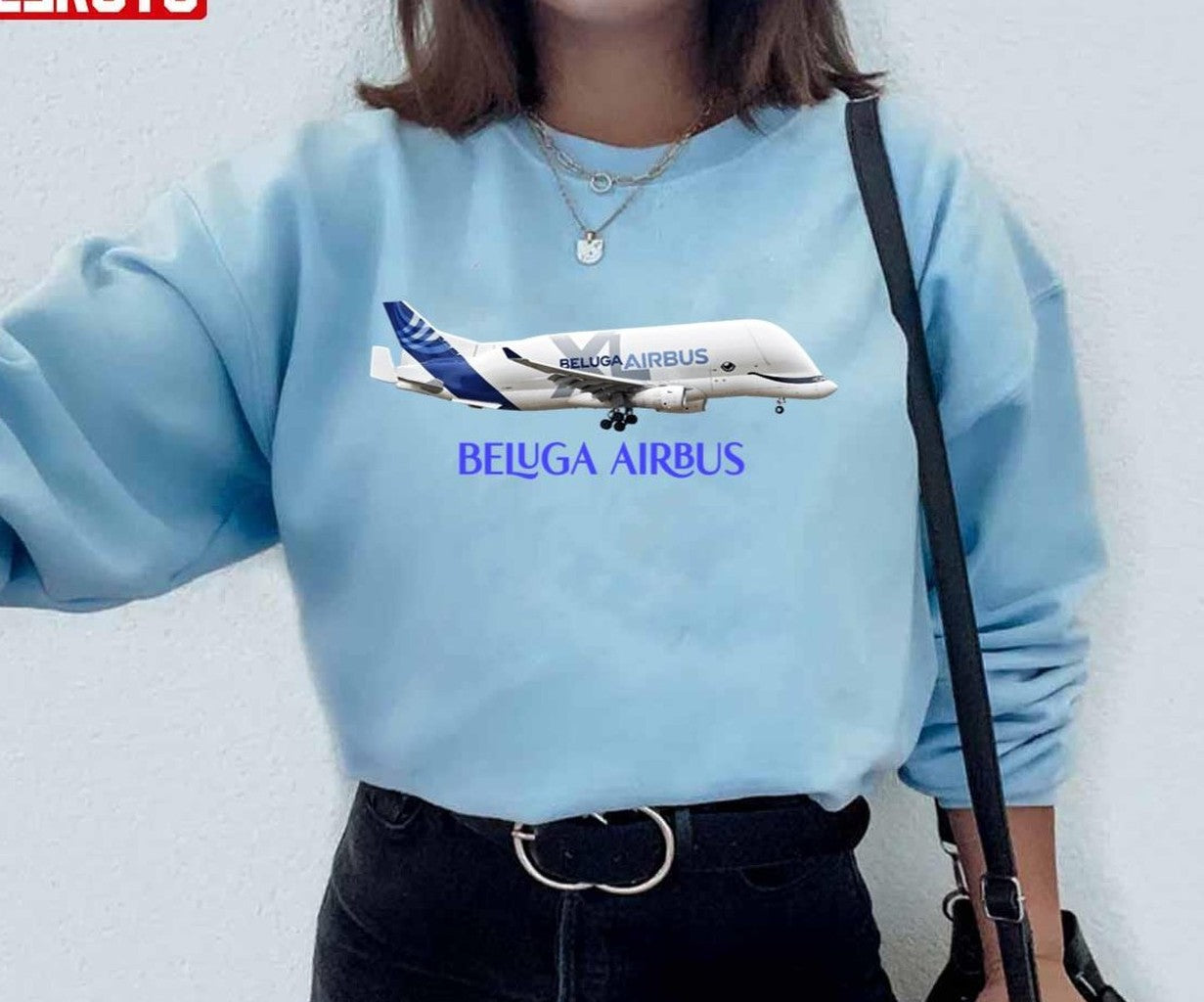 Beluga Airbus Airplane Unisex Hoodie