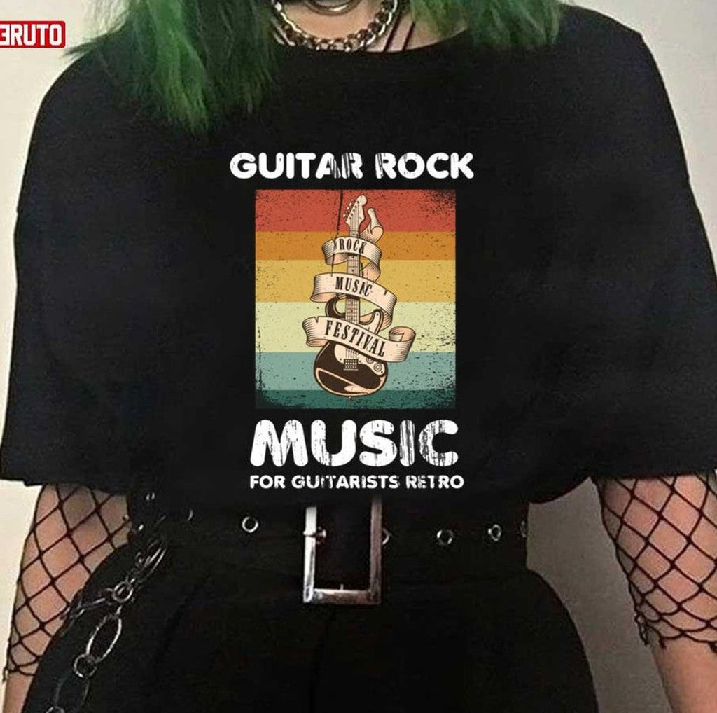 Best Guitar Rock Music For Guitarists Retro Graphic Unisex T-Shirt