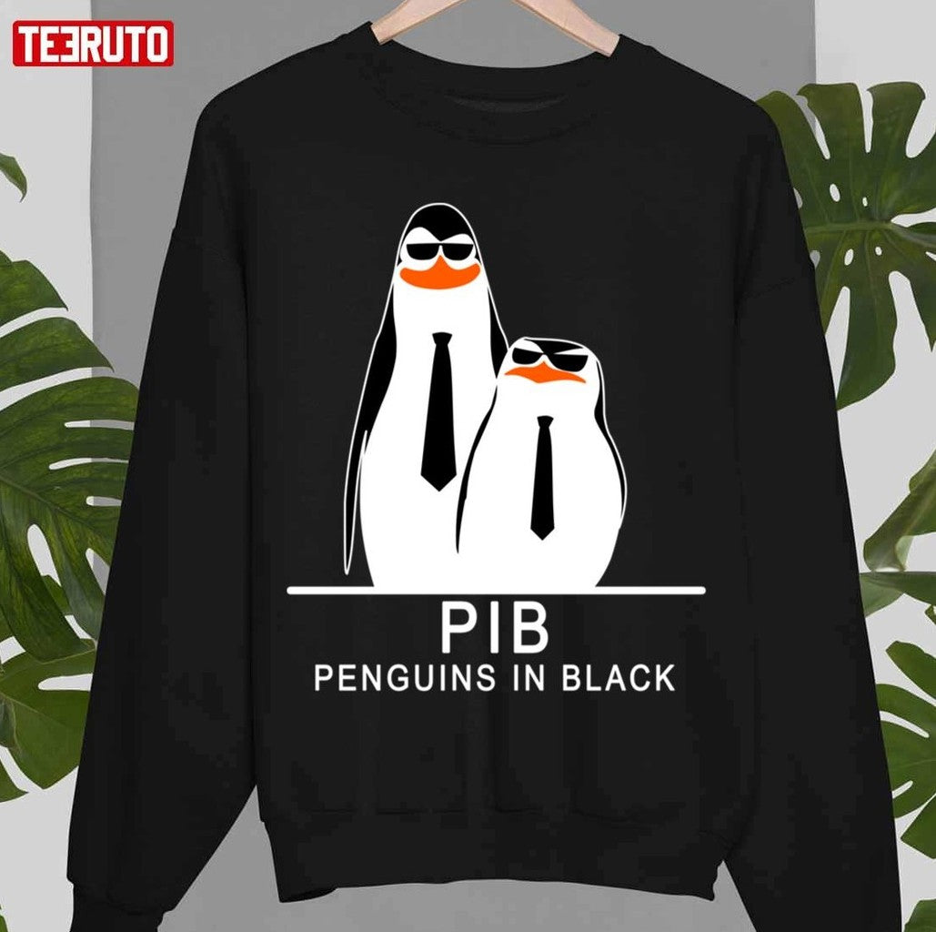 Penguins In Black Funny Design Men In Black Unisex Sweatshirt