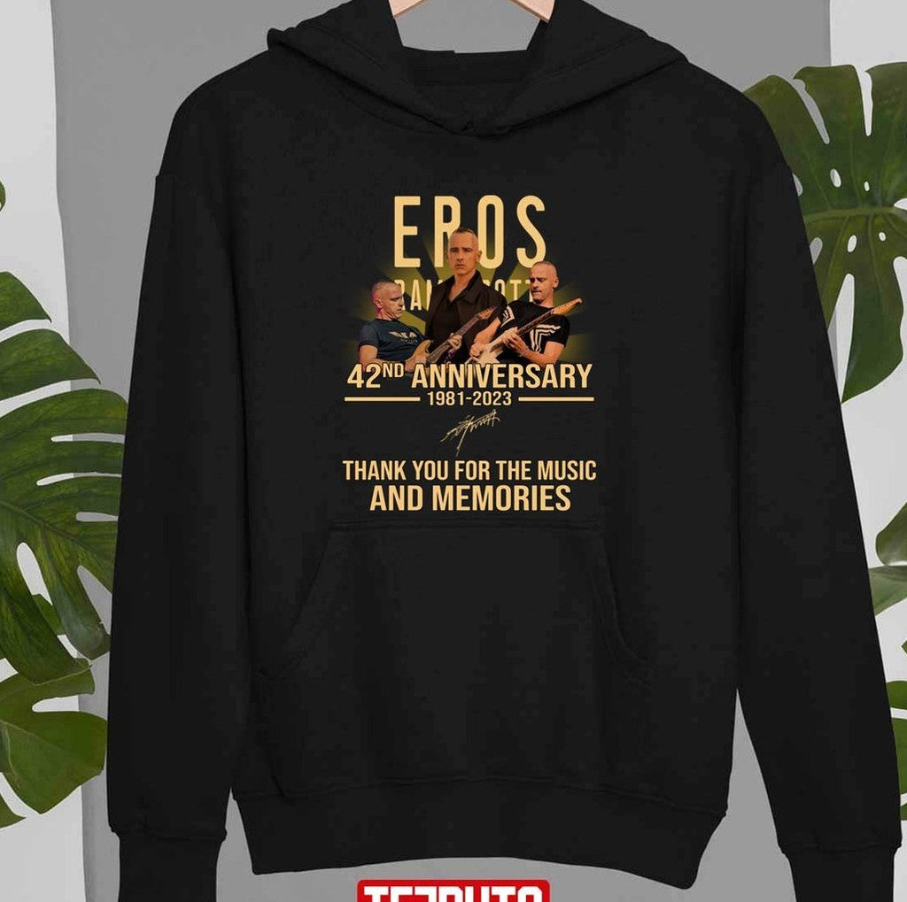 42nd Anniversary Eros Ramazzotti 1981 2023 Thank You For Memories Signature Unisex Sweatshirt