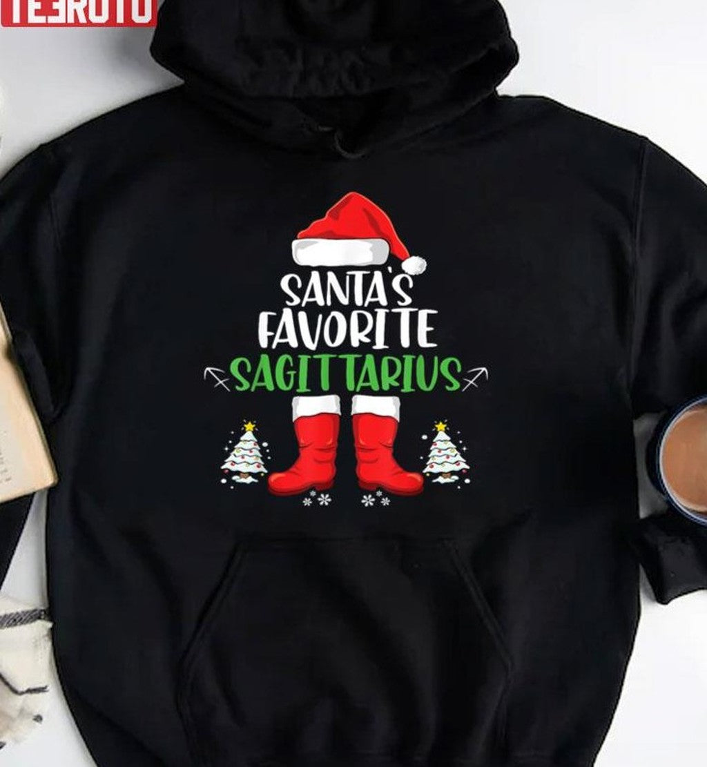 Santa's Favorite Sagittarius Merry Christmas Sagittarius Unisex Sweatshirt