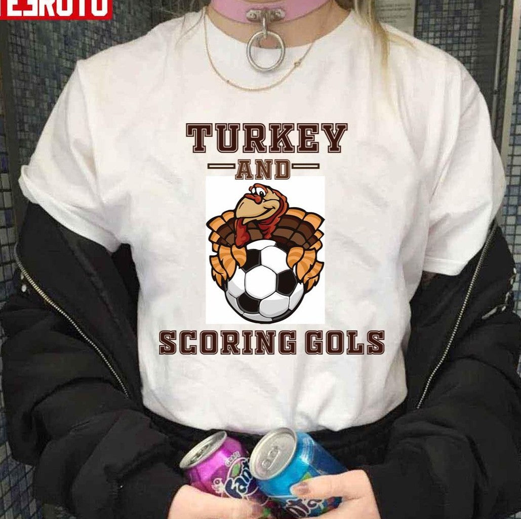 Soccor Thanksgiving Turkey And Scoring Gols Unisex Sweatshirt
