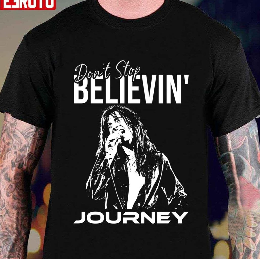 Steve Perry Of Journey The Band Don't Stop Believin' Design Grunge Texture Unisex T-Shirt